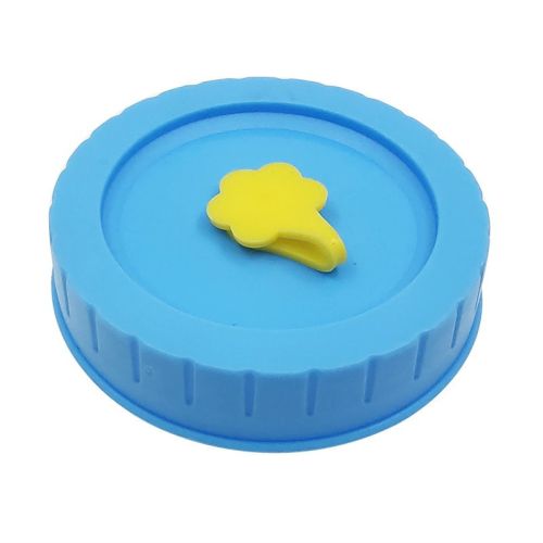 1pc Cute Universal Mason Jar Lids With Straw Hole; 70mm/2.76in Diameter Storage Wide Mouth Leak Proof; Kitchen Supplies